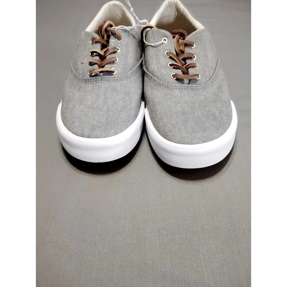 NWT Sperry Boat Shoes Striper II CVO STS17393‎ Gray Preppy Resort Athletic Men 8